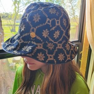 Vintage Eric Javits New York Women's Bucket Hat Monogram RARE!!